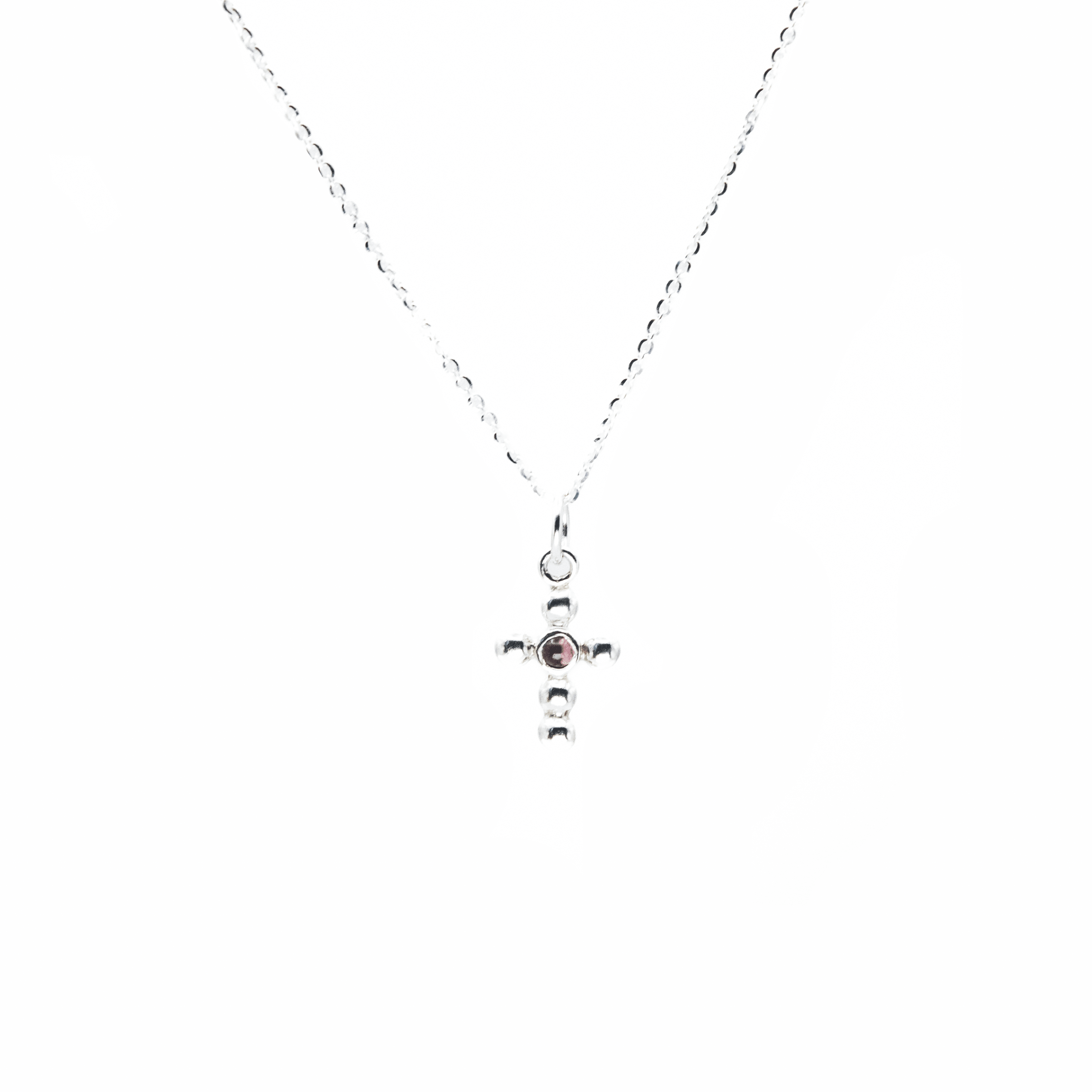 Collar Agnus Granate Plata 950